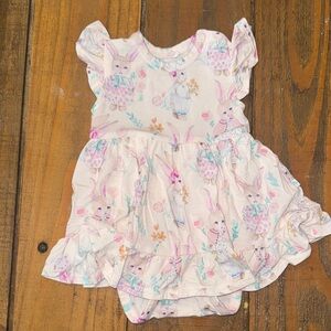 Posh Peanut Pink Bunny Dress size 0-3 months ADORABLE!